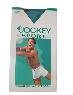 Vintage NOS Jockey Boxer Briefs Sport Seamless Waistband Green L XL - Image 1 of 4