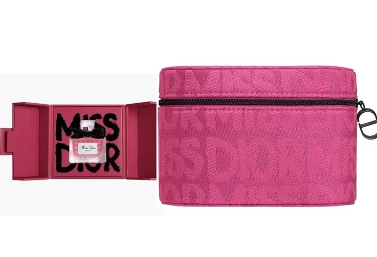 Miss Dior Mini Makeup Vanity Case Pink NIB Elegant Travel Beauty & Essence 5 ml - Image 1 of 1