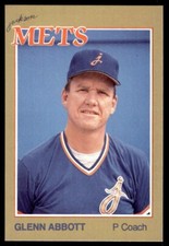 1988 Grand Slam Baseball Card Glenn Abbott Jackson Mets #5