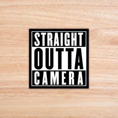 Divertida pegatina de vinilo para computadora portátil regalo para fotógrafos, pegatina para botella de agua Foto 1 de 4