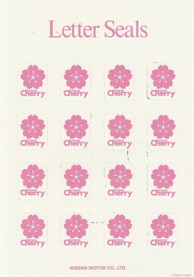 DATSUN CHERRY Oldtimer Youngtimer Sticker Aufkleber Set LETTER SEALS Original - Bild 1 von 1