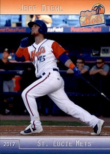 2017 St. Lucie Mets Grandstand #9 Jeff Diehl Warwick Rhode Island Baseball Card
