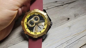 Stuhrling Original Men's Sport Watch Krysterna Crystal Day Indicator Laser Dial - Picture 1 of 7