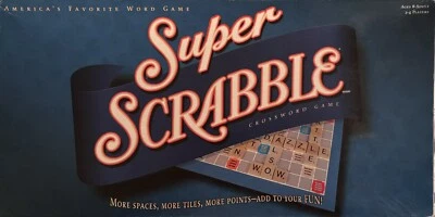Super Scrabble Crossword Board Game - More Spaces, Tiles, Points!  - Complete - Image 1 of 4