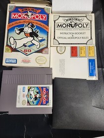 Monopoly (Nintendo NES 1991) Complete W BOX+ Poster & MANUAL+DUST COVER+ FOAM