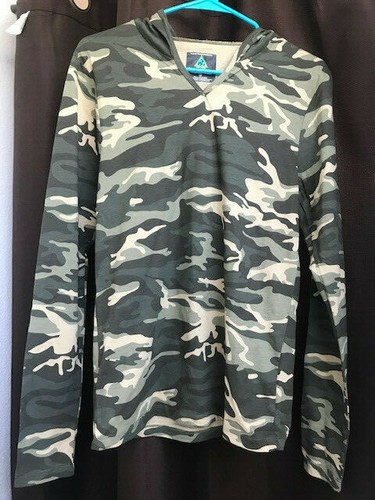 VETEMENTS One People Triangolo Smeraldo Abbigliamento Mimetico Manica Lunga Felpa con Cappuccio Small NUOVO