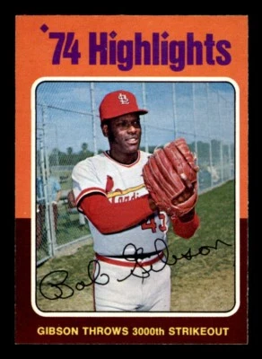 1975 OPC O-Pee-Chee Baseball #3 Bob Gibson ('74 Highlights) NM - NM/MT - Image 1 of 2