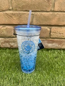 Official Manchester City Football Freezer Cup With Strew 600ml BNWT - Picture 1 of 3