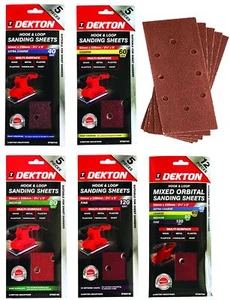 Dekton 1/3 Sanding Pads Rectangular Sheets 40 60 80 120 Or Mixed Grit 93 x 230mm - Picture 1 of 14