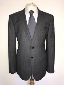 TED BAKER - Tailored Fit GREY Checked WOOL SUIT - UK 46 Reg - W38 L31 - GORGEOUS - Picture 1 of 14