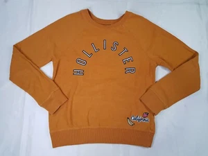 HOLLISTER SIZE S 8UK WOMENS GIRLS YELLOW COTTON PULLOVER JUMPER LADIES CASUAL - Picture 1 of 11