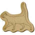 6 x 'Walking Siamese Cat' MDF Craft Embellishments (EB00027686)