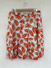  Womens Veronika Maine 100 Cotton Colourful Print Box Pleat Skirt Size 16