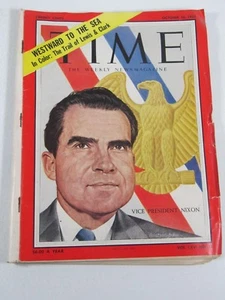 Time Magazine- October 10, 1955- Vice President Nixon-Vintage - Imagen 1 de 3