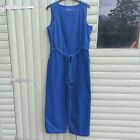 Seasalt Wm30894 Z1 Denim Blue Cotton Tree Pipit Jumpsuit Size 14 Tall