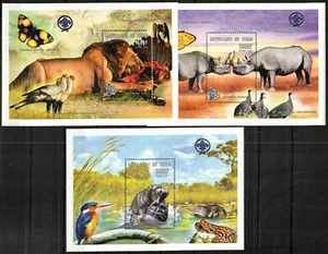 Chad Stamp 882-884 - Animals and scouting emblem - Picture 1 of 1