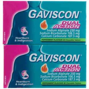 Gaviscon Dual Action Chewable Tablets 2 x 48 Count - Picture 1 of 2