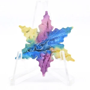 Piedra preciosa estrella 45 mm cristal arco iris piedra (teñida) hecha a mano curación Reiki - Imagen 1 de 2