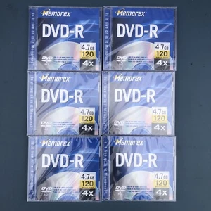 Memorex DVD+R 6 Pcs. Recordable for PC or Home Video Recorder NEW! - Picture 1 of 3