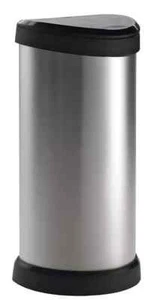 Curver Metal Effect One Touch Deco Bin, 40 LTR. - Picture 1 of 3