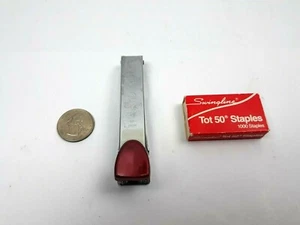 Vintage Mini Stapler by HAND Very Rare "Works" w/staples Taiwan - Picture 1 of 8