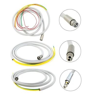 Tubo de mano de turbina de aire dental manguera fibra óptica 6 orificios 4 orificios borde 2 orificios Foto 1 de 4