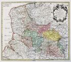 Artois Lille Arras Hesdin Calais St. Omer Carte Card Map Engraving Homann 1750