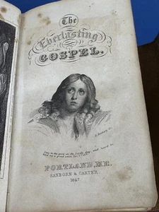 1851 Sanborn & Carter Holy Bible - Portland, ME ~ Old & New Testament, 259 pgs - Picture 1 of 18