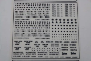 ZF1196 Verlinden 1/35 decalcomanie maquette DTMI 308 Modern US Code Number Stars - Picture 1 of 2