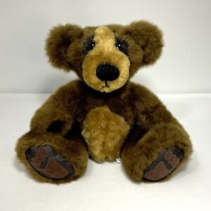 First and Main Teddy Bear Plush Woebegone Stuffed 10” Brown Bear Vinyl Paws