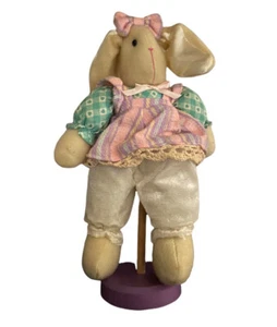 Prima Creations 12" Ostern Frühling Filz Satin Hase Kaninchen Ständer Bauernhaus Deko - Bild 1 von 4