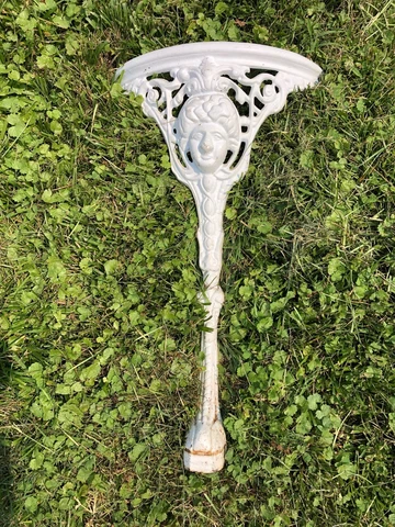 Figural Cast Iron Table Legs Porch Patio Antique Fountain Garden Embellishment Cover