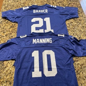 Camiseta de fútbol juvenil Reebok NY Giants Eli Manning Tiki Barber  - Imagen 1 de 13