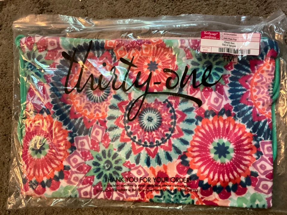 Saco de cincha con cordón Thirty One en Pixie Pop Foto 1 de 1