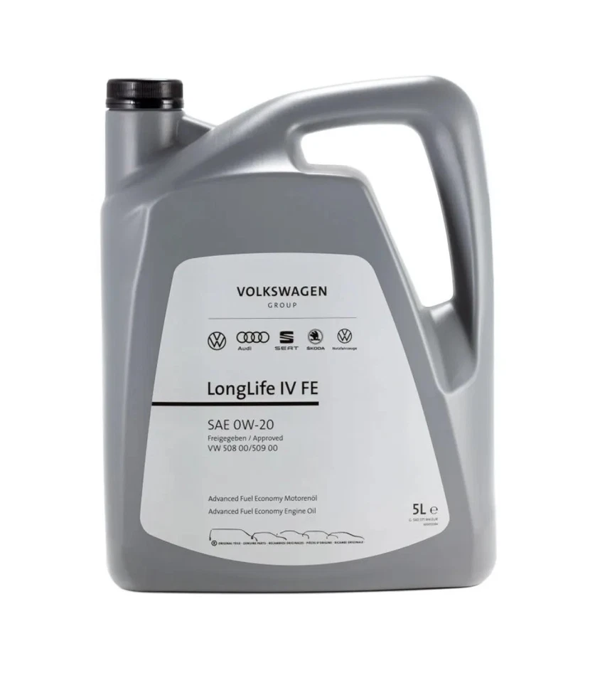 5 litri olio motore originale VW Longlife IV FE 0W-20 508 00/509 00 OEM Volkswagen - Immagine 1 di 1