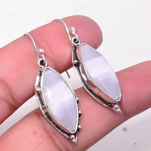 Aragonita Rosa - Austria Piedras Preciosas 925 Plata de Ley Pendiente 1.72" E10182100420 - Imagen 1 de 3