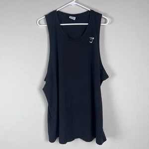 Camiseta sin mangas Gymshark React para hombre negra 3XL calce ajustado clásica sin mangas gimnasio - Imagen 1 de 8
