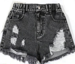 Teens Denim Shorts, Loose Fit. Size 9yr. Color Black. New - Picture 1 of 1