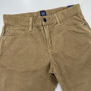 NWT Gap High Stretch Slim Corduroys Boys 14 Regular Brown Adjustable Waist - Picture 1 of 11
