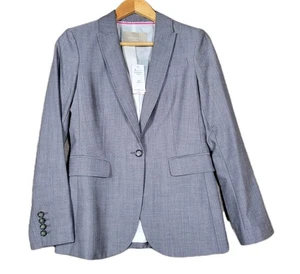 *Neu mit Etikett Banana Republic Blazer Damen 4P grau leichte Jacke mit Knopfleiste - Bild 1 von 6