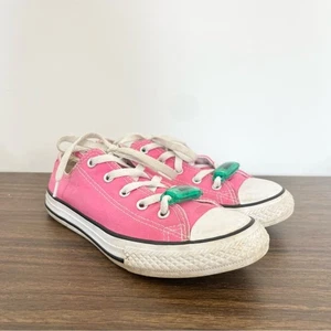 Zapatillas clásicas Converse de caña baja rosa para niños con ligeras niñas jóvenes talla 3 - Imagen 1 de 9