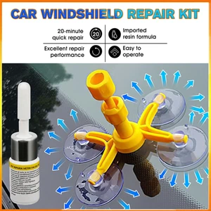 Car Windshield Windscreen Glass Scratch Chip Crack Repair Fix Tools DIY Kit Hnuo - Foto 1 di 12