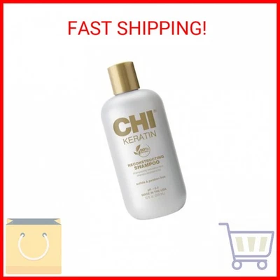 Champú reconstructor de queratina CHI, proporciona un cabello más saludable, agrega brillo y ayuda  Foto 1 de 2