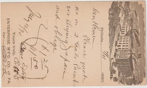PA Ux9 govt PC rev illust advt Enterprise Mfg Co PA 1890 (i148) - Picture 1 of 2