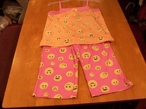 VINTAGE Limited Too Girls Smiley Face Capris Pajama Set-Sz. L(14) - Picture 1 of 4