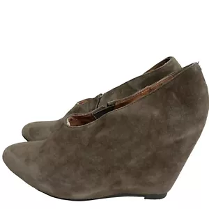 Jeffrey Campbell Shoes Women’s 7 Keebler Wedge Booties Suede Preowned - Picture 1 of 12