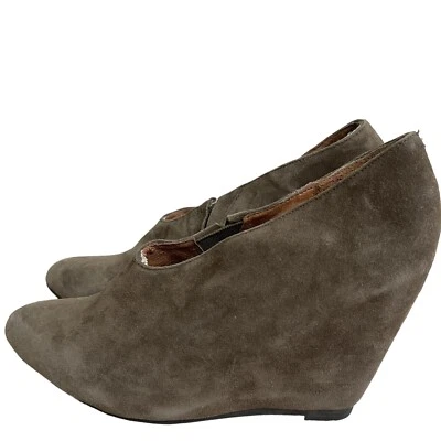 Zapatos Jeffrey Campbell para mujer 7 Keebler botines de cuña gamuza usados Foto 1 de 4