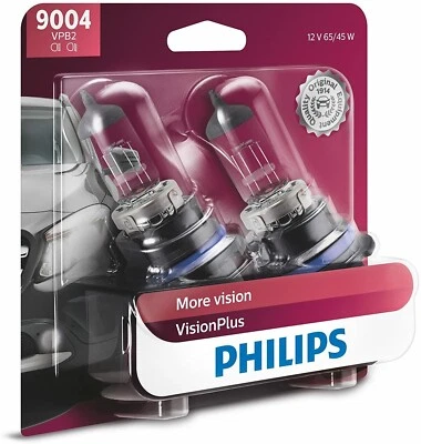 Paquete de 2 bombillas de faros Philips 9004 VPB2 VisionPlus 9004VPB2 Foto 1 de 4