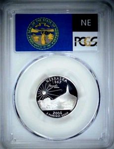 2006-S 25C State Quarter Nebraska PCGS PR69 DCAM 90% Silver 23ltsc0820 - Picture 1 of 4