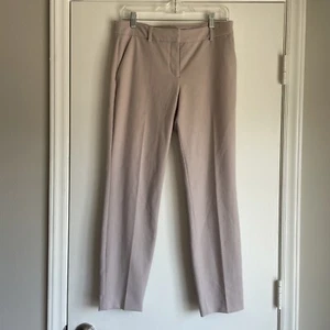 Express Women’s Columnist Ankle Mid Rise Stretch Belted Pleated Light Mauve 8R - Picture 1 of 13